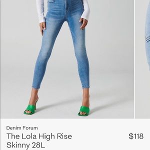 Aritzia Denim Forum Lola High Rise Skinny Crop